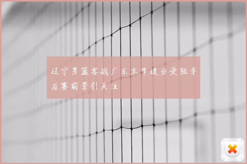 辽宁男篮客战广东末节追分受阻季后赛前景引关注